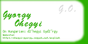 gyorgy ohegyi business card